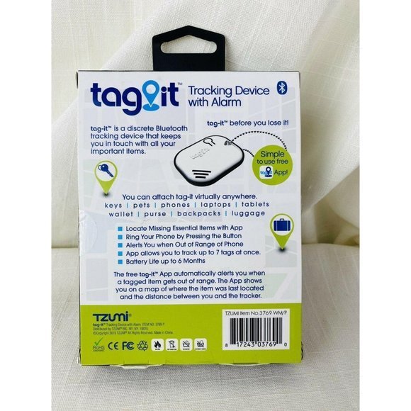 Tzumi Tag It Bluetooth Tracking Device with Alarm - Picture 2 of 3